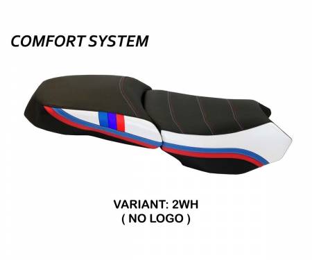 BR12GAEC-2WH-4 Seat saddle cover Exclusive Anniversary Comfort System White (WH) T.I. for BMW R 1200 GS ADVENTURE 2013 > 2018