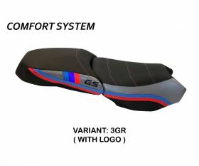 Rivestimento sella Exclusive Anniversary Comfort System Grigio (GR) T.I. per BMW R 1200 GS ADVENTURE 2013 > 2018
