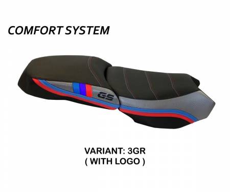 BR12GAEC-3GR-3 Housse de selle Exclusive Anniversary Comfort System Gris (GR) T.I. pour BMW R 1200 GS ADVENTURE 2013 > 2018