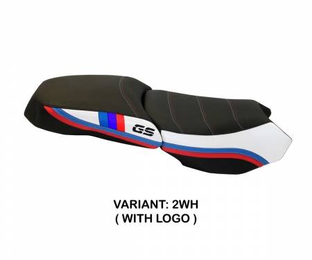 BR12GAE-2WH-3 Seat saddle cover Exclusive Anniversary White (WH) T.I. for BMW R 1200 GS ADVENTURE 2013 > 2018
