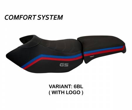 BR12GAI1C-6BL-3 Sattelbezug Sitzbezug Ionia 1 Comfort System Schwarz (BL) T.I. fur BMW R 1200 GS ADVENTURE 2006 > 2012