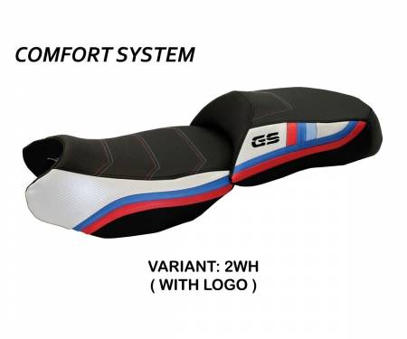 BR12GEC-2WH-3 Rivestimento sella Exclusive Anniversary Comfort System Bianco (WH) T.I. per BMW R 1200 GS 2013 > 2018