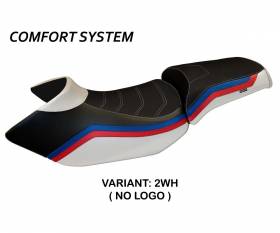 Seat saddle cover Lione 1 Comfort System White (WH) T.I. for BMW R 1200 GS 2005 > 2012