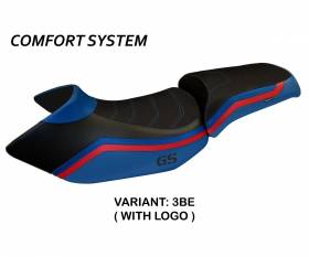 Seat saddle cover Lione 1 Comfort System Blue (BE) T.I. for BMW R 1200 GS 2005 > 2012