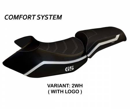 BR12GL4C-2WH-3 Seat saddle cover Lione 4 Comfort System White (WH) T.I. for BMW R 1200 GS 2005 > 2012