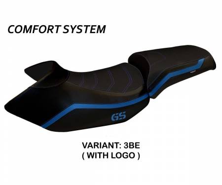 BR12GL4C-3BE-3 Seat saddle cover Lione 4 Comfort System Blue (BE) T.I. for BMW R 1200 GS 2005 > 2012