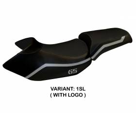 Seat saddle cover Lione 4 Silver (SL) T.I. for BMW R 1200 GS 2005 > 2012