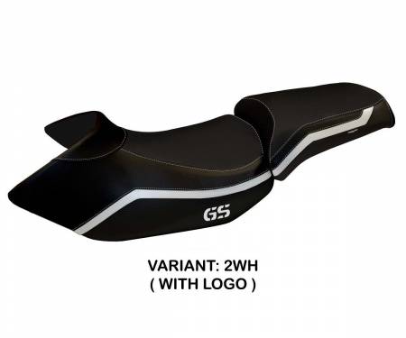 BR12GL4-2WH-3 Seat saddle cover Lione 4 White (WH) T.I. for BMW R 1200 GS 2005 > 2012