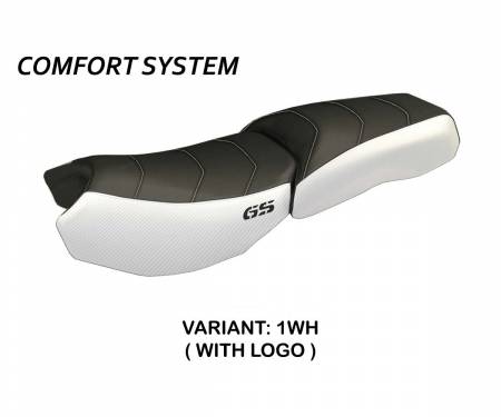 BR12GLAOCCC-1WH-3 Seat saddle cover Original Carbon Color Comfort System White (WH) T.I. for BMW R 1200 GS ADVENTURE 2013 > 2018