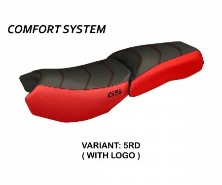 BR12GLAOCCC-5RD-3 Seat saddle cover Original Carbon Color Comfort System Red (RD) T.I. for BMW R 1200 GS ADVENTURE 2013 > 2018