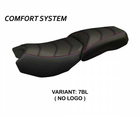 BR12GLAOCCC-7BL-4 Sattelbezug Sitzbezug Original Carbon Color Comfort System Schwarz (BL) T.I. fur BMW R 1200 GS ADVENTURE 2013 > 2018