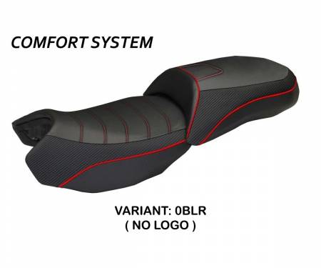 BR12GLOB2C-0BLR-4 Housse de selle Ortigia Bord 2 Comfort System Noir - Rouge (BLR) T.I. pour BMW R 1200 GS 2013 > 2018