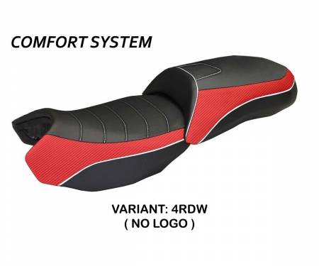 BR12GLOB2C-4RDW-4 Seat saddle cover Ortigia Bord 2 Comfort System Red - White (RDW) T.I. for BMW R 1200 GS 2013 > 2018