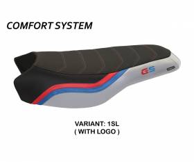 Seat saddle cover Bonn 2 Comfort System Silver (SL) T.I. for BMW R 1250 GS RALLYE 2017 > 2023