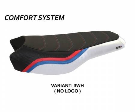 BR12GRB2C-3WH-4 Seat saddle cover Bonn 2 Comfort System White (WH) T.I. for BMW R 1200 GS 2017 > 2021