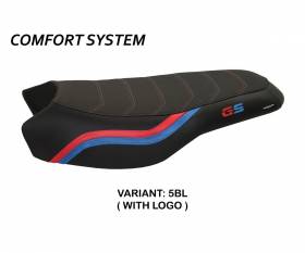 Seat saddle cover Bonn 2 Comfort System Black (BL) T.I. for BMW R 1250 GS RALLYE 2017 > 2023