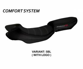 Seat saddle cover Aurelia Color Comfort System Black (BL) T.I. for BMW R 1200 R 2015 > 2018
