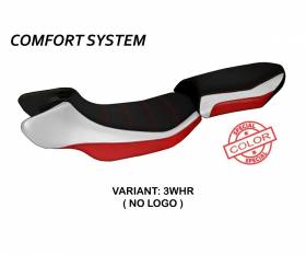Seat saddle cover Aurelia Special Color Comfort System White - Red (WHR) T.I. for BMW R 1200 R 2015 > 2018