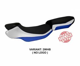 Seat saddle cover Aurelia Special Color White - Blue (WHB) T.I. for BMW R 1200 R 2015 > 2018