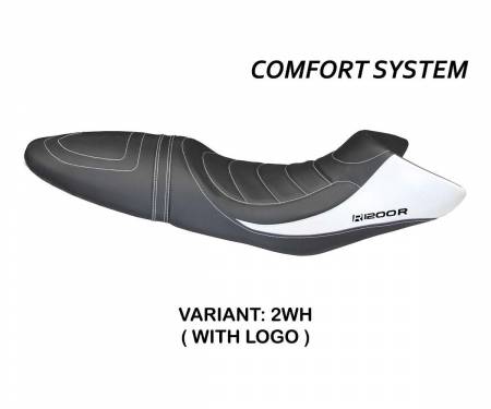BR12RBC-2WH-3 Seat saddle cover Bruno Comfort System White (WH) T.I. for BMW R 1200 R 2006 > 2014
