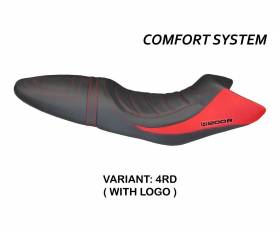 Seat saddle cover Bruno Comfort System Red (RD) T.I. for BMW R 1200 R 2006 > 2014