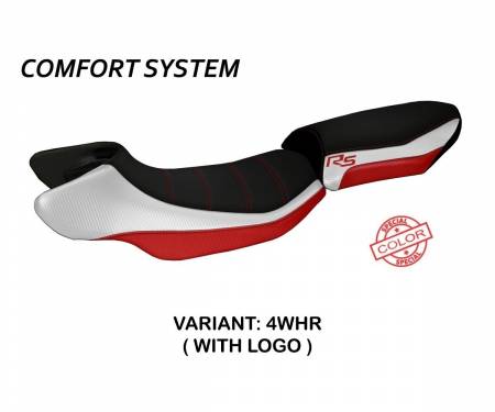 BR12RSASRC-4WHR-3 Rivestimento sella Aurelia Special Color Rs Comfort System Bianco - Rosso (WHR) T.I. per BMW R 1200 RS 2015 > 2019