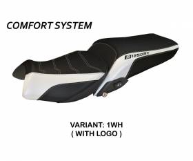 Seat saddle cover Alghero 1 Comfort System White (WH) T.I. for BMW R 1250 RT 2019 > 2022