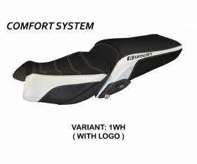 Housse de selle Olbia 1 Comfort System Blanche (WH) T.I. pour BMW R 1200 RT 2014 > 2018