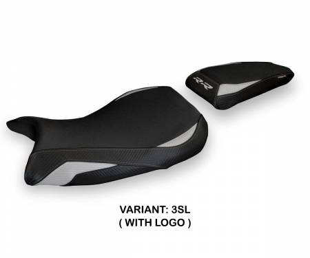 BS100RL1-3SL-1 Seat saddle cover Lustignano 1 Silver (SL) T.I. for BMW S 1000 RR 2019 > 2022