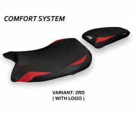 Housse de selle Laiar comfort system Rouge RD + logo T.I. pour BMW S 1000 R 2021 > 2024