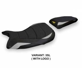 Seat saddle cover Laiar ultragrip Silver SL + logo T.I. for BMW S 1000 R 2021 > 2024