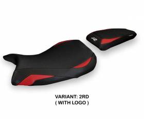 Seat saddle cover Laiar Red RD + logo T.I. for BMW S 1000 R 2021 > 2024