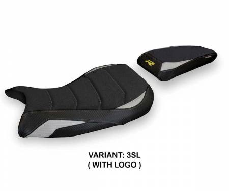BS100RPU-3SL-1 Seat saddle cover Petra ultragrip Silver SL + logo T.I. for BMW S 1000 R 2021 > 2024