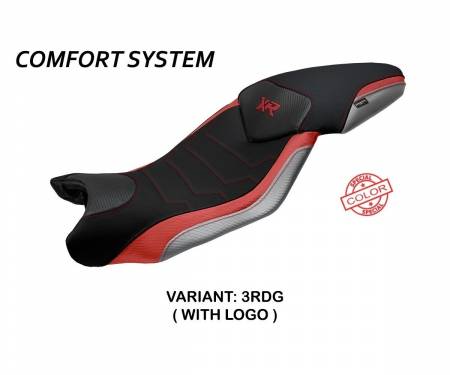 BS10XRASC-3RDG-3 Seat saddle cover Ardea Special Color Comfort System Red - Gray (RDG) T.I. for BMW S 1000 XR 2015 > 2019