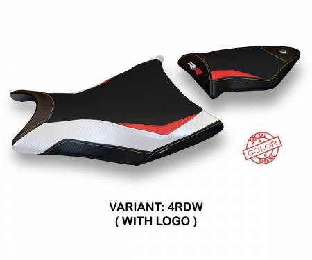 BS11RRAS-4RDW-5 Seat saddle cover Alabama Special Color Red - White (RDW) T.I. for BMW S 1000 RR 2009 > 2011