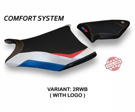 BS11RRES-2RWB-5 Housse de selle Essen Special Color Comfort System Rouge - Blanche - Bleu (RWB) T.I. pour BMW S 1000 RR 2009 > 2011