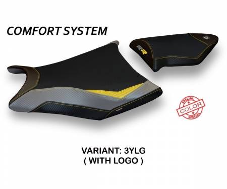 BS11RRES-3YLG-5 Seat saddle cover Essen Special Color Comfort System Yellow - Gray (YLG) T.I. for BMW S 1000 RR 2009 > 2011