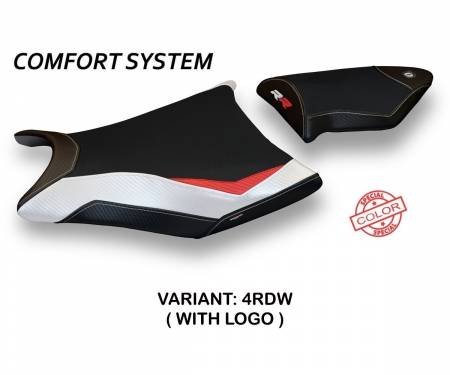 BS11RRES-4RDW-5 Seat saddle cover Essen Special Color Comfort System Red - White (RDW) T.I. for BMW S 1000 RR 2009 > 2011