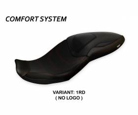Seat saddle cover Djanet Total Black Comfort System Red (RD) T.I. for BMW S 1000 XR 2020 > 2021