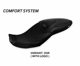Seat saddle cover Djanet Total Black Comfort System Gray (GR) T.I. for BMW S 1000 XR 2020 > 2021