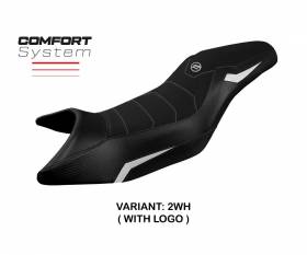 Seat saddle cover Maine comfort system White WH + logo T.I. for CF Moto 650 MT 2019 > 2024