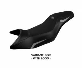 Seat saddle cover Maine Gray GR + logo T.I. for CF Moto 650 MT 2019 > 2024