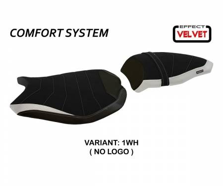 DCV-1WH-8 Housse de selle Cervia Velvet Comfort System Blanche (WH) T.I. pour DUCATI 1098 2007 > 2013
