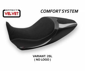 Housse de selle Saranda 1 Velvet Comfort System Argent (SL) T.I. pour DUCATI DIAVEL 1260 2019 > 2022