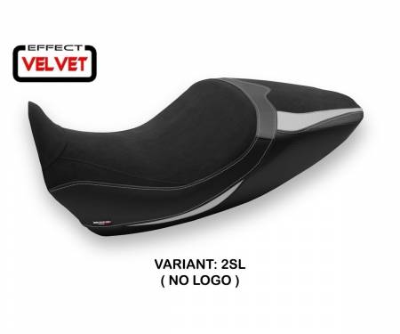 DD126S1-2SL-4 Seat saddle cover Saranda 1 Velvet Silver (SL) T.I. for DUCATI DIAVEL 1260 2019 > 2022