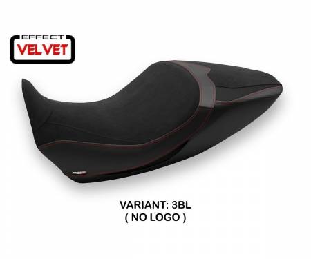DD126S1-3BL-4 Seat saddle cover Saranda 1 Velvet Black (BL) T.I. for DUCATI DIAVEL 1260 2019 > 2022