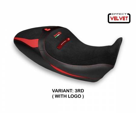 DD126SB1-3RD-1 Seat saddle cover Braila 1 Velvet Red (RD) T.I. for DUCATI DIAVEL 1260 S 2019 > 2022