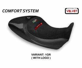 Rivestimento sella Costanza 1 Velvet Comfort System Grigio (GR) T.I. per DUCATI DIAVEL 1260 S 2019 > 2022