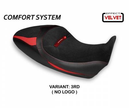DD126SC1-3RD-4 Seat saddle cover Costanza 1 Velvet Comfort System Red (RD) T.I. for DUCATI DIAVEL 1260 S 2019 > 2022