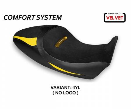 DD126SC1-4YL-4 Seat saddle cover Costanza 1 Velvet Comfort System Yellow (YL) T.I. for DUCATI DIAVEL 1260 S 2019 > 2022